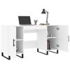 vidaXL Bureau blanc 140x50x75 cm bois d'ingénierie