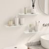 vidaXL &Eacute;tag&egrave;re flottante 3 pcs Blanc 40 x 9 x 2,5 cm Acier