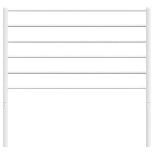 vidaXL T&ecirc;te de lit m&eacute;tal blanc 100 cm