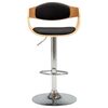 vidaXL Chaises de bar lot de 2 noir bois courbé et similicuir