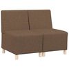 vidaXL Unit&eacute; de Sofa Modulaire Sans Accoudoirs 2 pc Marron tissu