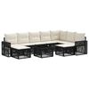 vidaXL Ensemble de canap&eacute; de jardin 10 pcs Noir et blanc cr&egrave;me