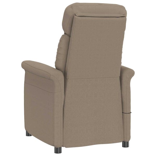 vidaXL Chaise de massage avec coussin Taupe 70.5 x 96.5 x 95 cm tissu