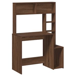 vidaXL Bureau et &eacute;tag&egrave;res ch&ecirc;ne marron 100x45x140 cm bois d'ing&eacute;nierie