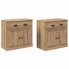 vidaXL Buffets 2 pc Ch&ecirc;ne artisanal 70 x 35,5 x 67,5 cm