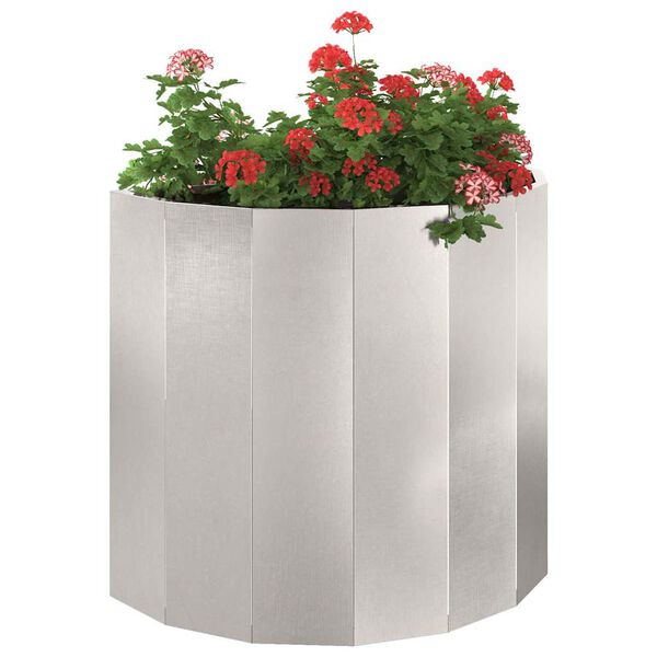 vidaXL Jardinière Argent 60 x 30 x 50 cm Acier inoxydable