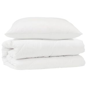 vidaXL Ensemble de Duvet avec oreiller 2 pcs Blanc Microfibre