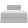 vidaXL Lit de Rangement avec matelas Gris clair 120 x 200 cm Velours