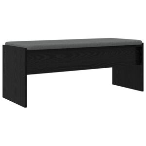 vidaXL Banc d'entr&eacute;e avec coussin Ch&ecirc;ne noir 103 x 38 x 40 cm