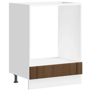 vidaXL Armoire de four Lucca ch&ecirc;ne marron bois d'ing&eacute;nierie