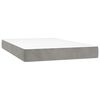 vidaXL Matelas &agrave; ressorts ensach&eacute;s 120 x 220 cm Gris clair