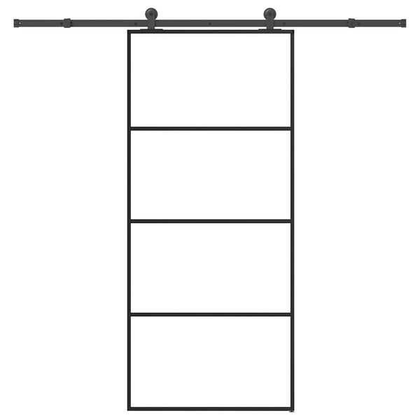 vidaXL Porte coulissante avec kit de quincaillerie 90x205 cm Verre ESG