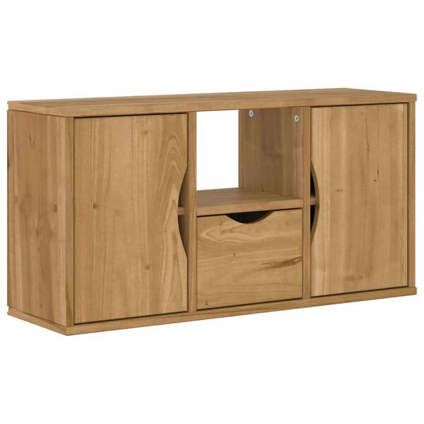 vidaXL Meuble TV avec tiroir ODDA 79x24x40 cm bois massif pin
