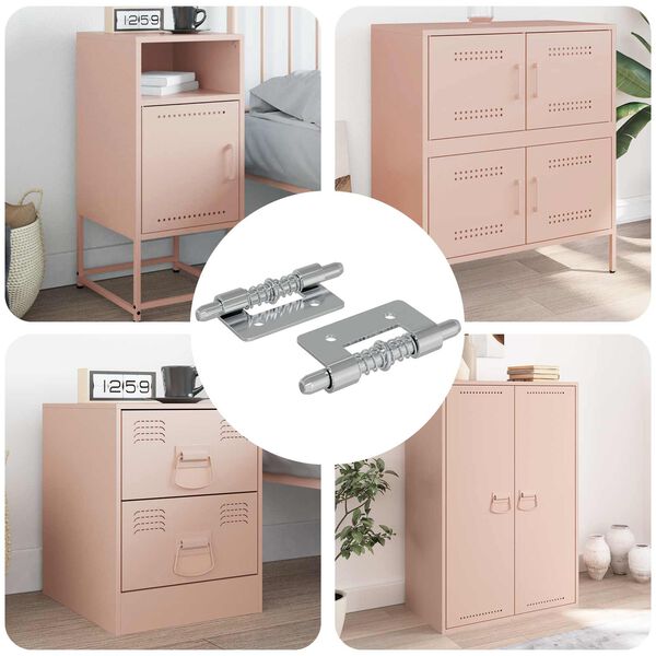 vidaXL Serrure 2 pcs Argent&eacute; 46 x 17 x 1,2 mm Acier