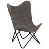 vidaXL Chaise papillon Anthracite Toile