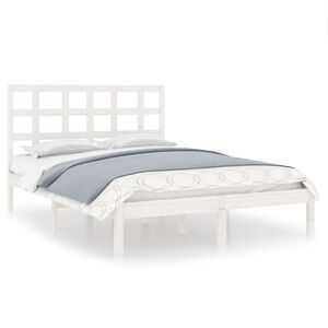 vidaXL Cadre de lit sans matelas blanc 160x200 cm bois massif