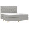 vidaXL Sommier &agrave; lattes de lit avec matelas Gris clair 180x200cm Tissu