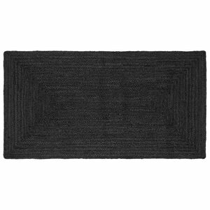 vidaXL Tapis de surface Rectangulaire Gris fonc&eacute; 80 x 150 cm Jute
