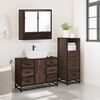 vidaXL Ensemble de meubles de salle de bain 3 pcs Ch&ecirc;ne marron