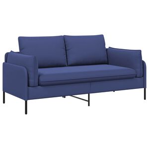 vidaXL Sofa 2 places 2 place Bleu police 188 x 81 x 89 cm Velours