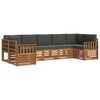 vidaXL Ensemble de canap&eacute;s d'ext&eacute;rieur 7 pc Naturel et Anthracite