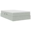 vidaXL Lit avec rangement et matelas Gris clair 120 x 200 cm Velours