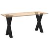 vidaXL Pieds de table à manger en forme de X, 2 pièces, noir, 60 x (72-73) cm, acier