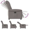 vidaXL Fauteuil inclinable Taupe Tissu