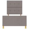 vidaXL Cadre de lit avec t&ecirc;te de lit Taupe 90 x 190 cm tissu
