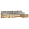 vidaXL Ensemble de canap&eacute;s d'ext&eacute;rieur 5 pc Blanc et gris clair
