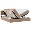 vidaXL Lit avec rangement et LED avec stockage Cappuccino 200 x 200 cm