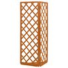 vidaXL Treillis d'angle Orange 50x50x145 cm Bois de sapin massif