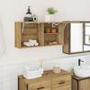vidaXL Armoire murale de bain chêne artisanal bois d'ingénierie