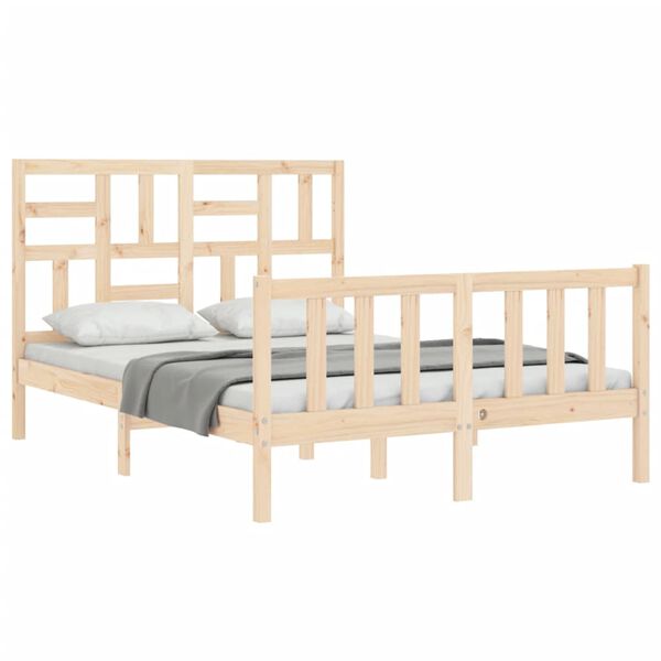 vidaXL Cadre de lit sans matelas 140x190 cm bois de pin massif
