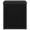 vidaXL Banc de rangement Ch&ecirc;ne noir 42 x 42 x 45 cm Bois d'ing&eacute;nierie
