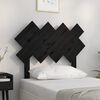 vidaXL T&ecirc;te de lit Noir 92x3x81 cm Bois massif de pin