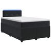 vidaXL Lit boxspring avec matelas Noir 120 x 190 cm Velours