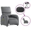 vidaXL Fauteuil de massage inclinable &eacute;lectrique gris similicuir
