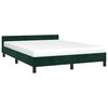 vidaXL Cadre de lit sans matelas vert fonc&eacute; 140x200 cm velours