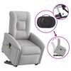 vidaXL Fauteuil inclinable de massage électrique gris nuage tissu