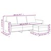 vidaXL Canapé à 3 places avec repose-pieds Cappuccino 180cm Similicuir