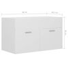 vidaXL Armoire d'&eacute;vier avec lavabo int&eacute;gr&eacute; Blanc Agglom&eacute;r&eacute;