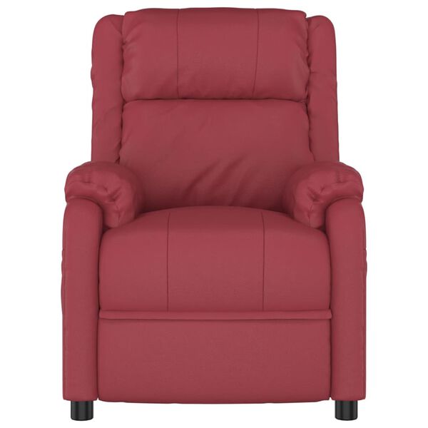 vidaXL Fauteuil inclinable &eacute;lectrique Rouge bordeaux Similicuir