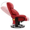 vidaXL Fauteuil de massage TV inclinable rouge similicuir