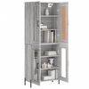 vidaXL Buffet haut Sonoma gris 69,5x34x180 cm Bois d'ing&eacute;nierie