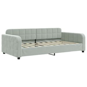 vidaXL Lit de jour gris clair 100x190 cm velours