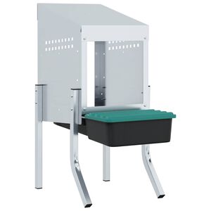 vidaXL Nichoir &agrave; poules1 compartiment avec pieds en acier galvanis&eacute;