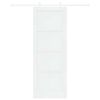 vidaXL Porte coulissante Blanc 78 x 211 cm Pin massif