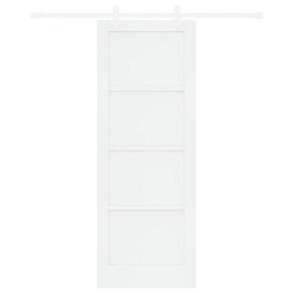 vidaXL Porte coulissante Blanc 78 x 211 cm Pin massif