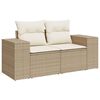 vidaXL Salon de jardin avec coussins 5 pcs beige r&eacute;sine tress&eacute;e
